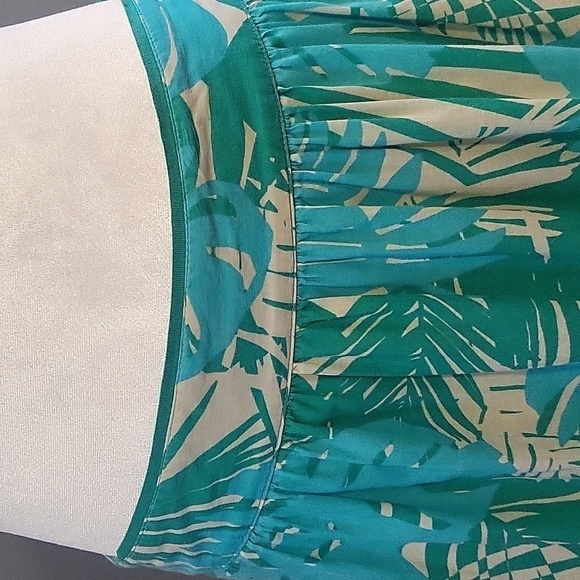 Ann Taylor Loft Vintage Palm Print Cotton Skirt - Size 2 - Picture 3 of 8